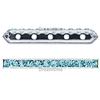 SWAROVSKI 77725 Rondelle Spacer Bars 4 Hole Aqua/Gold